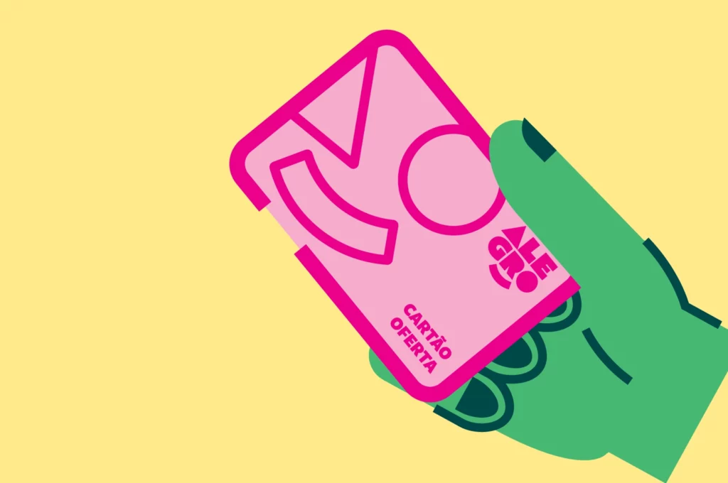 Campanha Comercial Verão do Alegro Sintra com Cartão Oferta ilustrado sobre fundo amarelo.